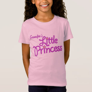 Opa's kleine prinsesmeisje roze bovenaan t-shirt