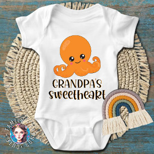 Opa's Liefje Sinaasappel Kawaii Octopus Romper