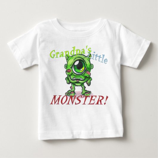 Opa's Little Monster Baby Shirt (Voorkant)