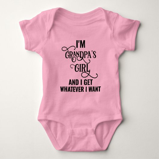 Opa's meisje  romper (Voorkant)