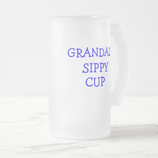 Opa's sippy cup matglas bierpul (Voorkant rechts)