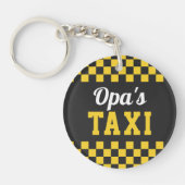 Opa's Taxi | Funny Grandpa Nickname Sleutelhanger (Voorkant)