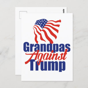 Opa's tegen Trump 2024 Verkiezingen Briefkaart