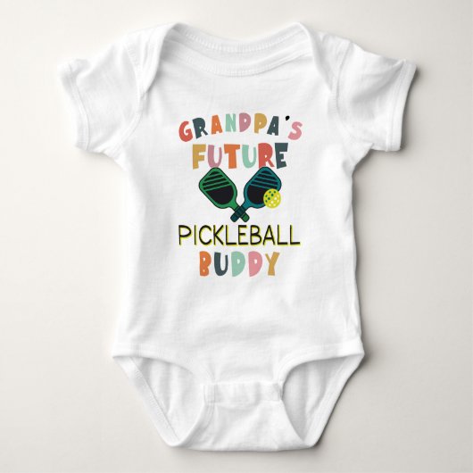 Opa's toekomstige Pickleball Buddy Romper (Voorkant)