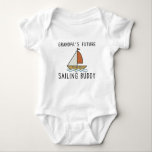 Opa's toekomstige zeilmaatje - Zeilen Romper<br><div class="desc">"Grandpa's Future Sailing Buddy"-quote met een minimalistische zeilboottekening kan ook worden aangepast aan uw behoeften. is het perfecte ontwerp voor uw kleine zeiler</div>