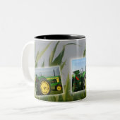 Opa's tractor tweekleurige koffiemok (Voorkant links)