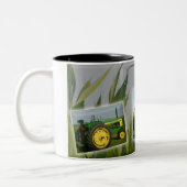 Opa's tractor tweekleurige koffiemok (Links)