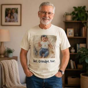 Opa's trots en vreugde aangepaste gezinsfoto t-shirt