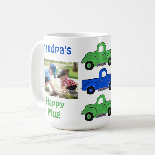 Opa's  Truck KINDER FOTO Koffiemok (Voorkant links)