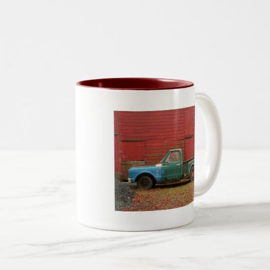 Opa's Truck Tweekleurige Koffiemok (Voorkant rechts)