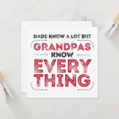 Opa's weten alles, Vaderdag Opa Kaart (Voorkant / Achterkant in situ)