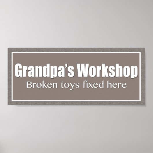 Opa's Workshop-Poster Poster (Voorkant)
