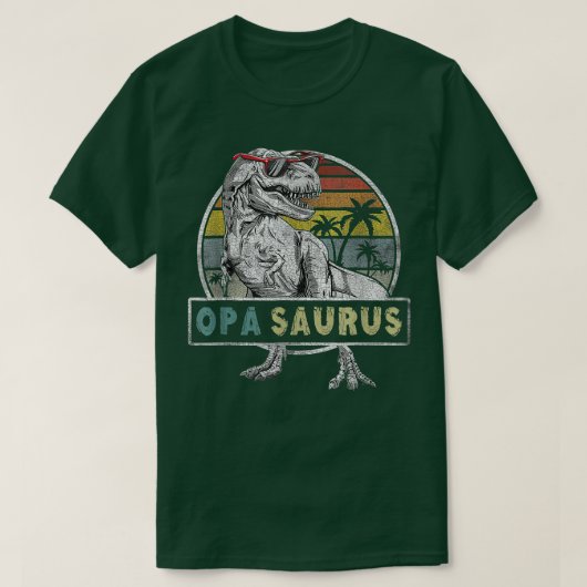 Opasaurus Fathers Day Gift T're Opa Saurus Mannen T-shirt (Design voorkant)