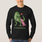 OpaSaurus Green T-Rex & Baby Girl Dinosaurs T-shirt (Voorkant)