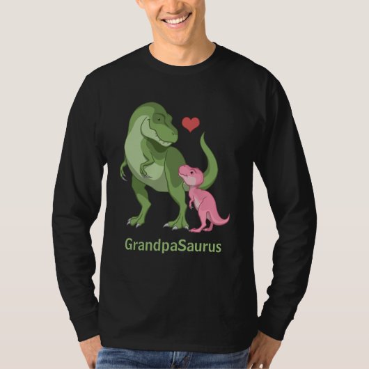 OpaSaurus Green T-Rex & Baby Girl Dinosaurs T-shirt (Voorkant)