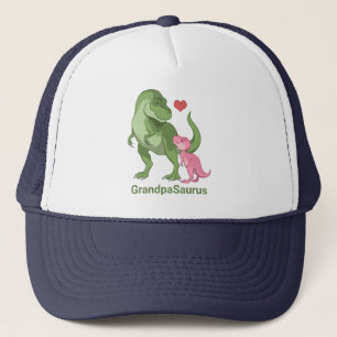 OpaSaurus Green T-Rex & Baby Girl Dinosaurs Trucker Pet