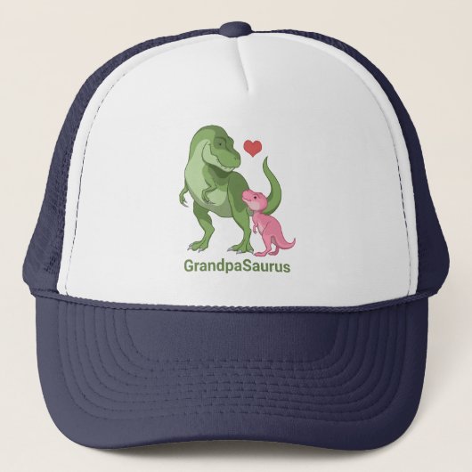 OpaSaurus Green T-Rex & Baby Girl Dinosaurs Trucker Pet (Voorkant)