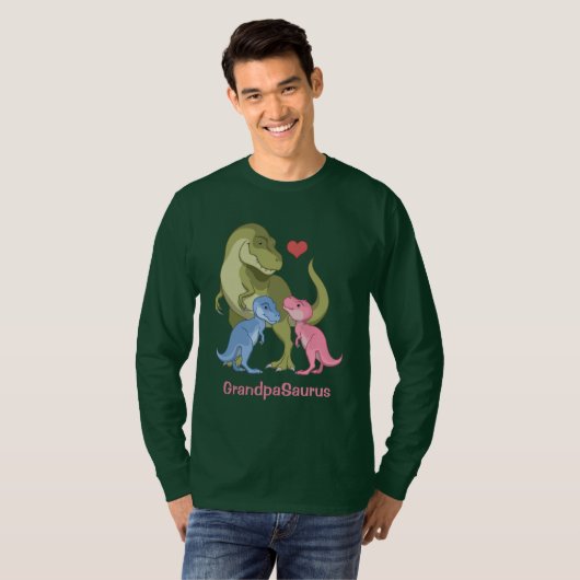 OpaSaurus T-Rex & Baby Boy Girl Dinosaurs T-shirt (Voorkant volledig)
