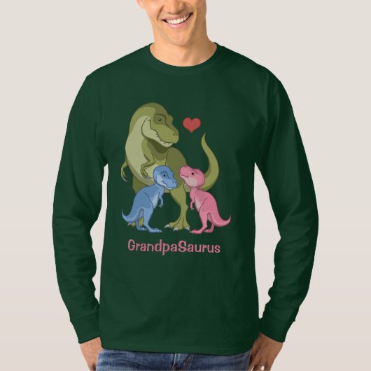 OpaSaurus T-Rex & Baby Boy Girl Dinosaurs T-shirt (Voorkant)