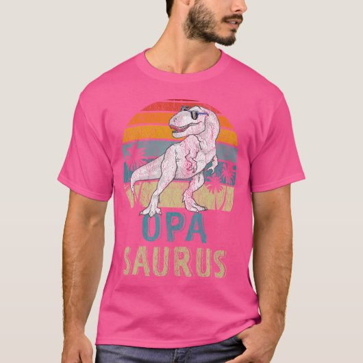 Opasaurus T Rex Dinosaur Opa Saurus Family Matchin T-shirt (Voorkant)