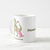 OpaSaurus T-Rex en Baby Girl Dinosaurs Koffiemok (Voorkant links)