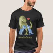 OpaSaurus T-Rex en Twin Baby Boy Dinosaurs T-shirt (Voorkant)