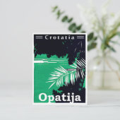 Opatia, Kroatië, Adriatische zee, twee gekleurde  Briefkaart (Staand voorkant)