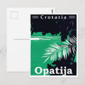 Opatia, Kroatië, Adriatische zee, twee gekleurde  Briefkaart (Voorkant / Achterkant)