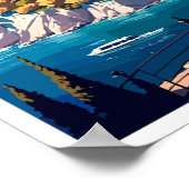 Opatija Kroatië Reizen Illustratie Poster (Hoek)