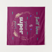 Opbeurende berichten voor een zelfverzekerd jij wandkleed (Voorkant (horizontaal))