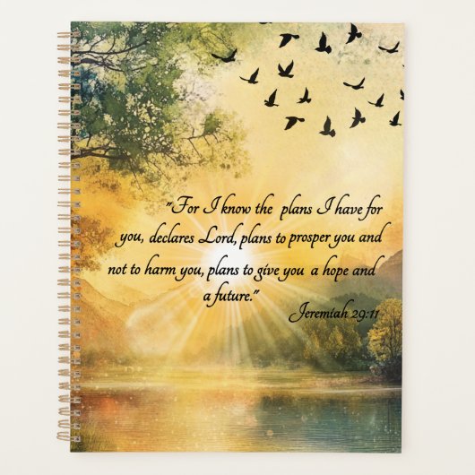 Opbeurende Bijbelverzen Serene Natuur Scènes Planner (Voorkant)