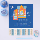Opblaasbaar Kasteel Springhuis Stuitfeest Verhuur Flyer (Enkel)