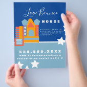 Opblaasbaar Springkasteel Huur voor Feestjes Flyer (Hand)