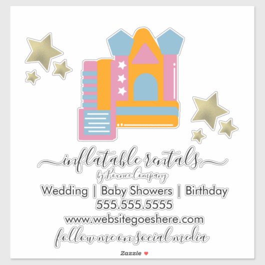 Opblaasbaar winkelcentrum Slide Car Decal Sticker (Vel)