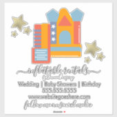 Opblaasbaar winkelvat Dia's auto-decimaal Sticker (Vel)