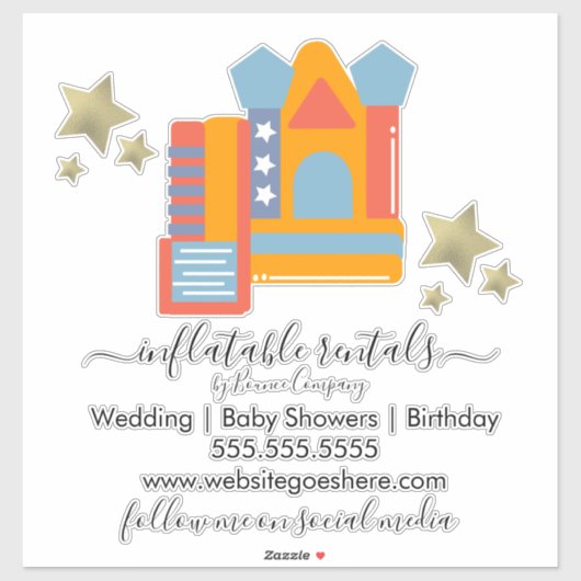 Opblaasbaar winkelvat Dia's auto-decimaal Sticker (Vel)