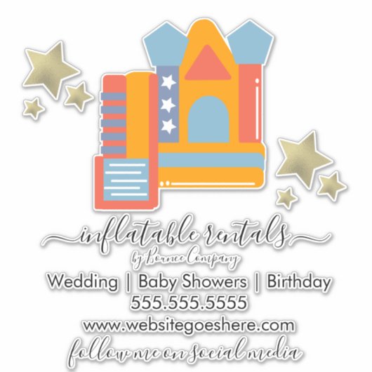 Opblaasbaar winkelvat Dia's auto-decimaal Sticker (Voorkant)