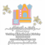 Opblaasbaar Zakelijk Springhuis Glijbaan Auto Stic Sticker (Voorkant)