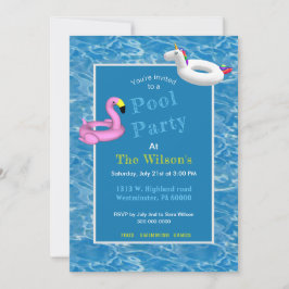 Opblaasbaar zwembadfeestje kaart