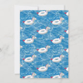 Opblaasbaar zwembadfeestje kaart (Achterkant)