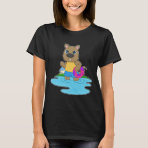 Opblaasbaar zwemkangaroedrijvende zomer t-shirt