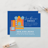 Opblaasbare Castle Jump House Bounce Party Rentals Kaart (Voorkant / Achterkant in situ)