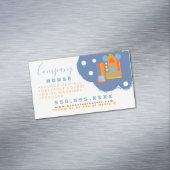 Opblaasbare Castle Jump House Bounce Party Rentals Magnetisch Visitekaartje (Voorbeeld)