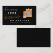 Opblaasbare Castle Jump House Bounce Party Rentals Visitekaartje (Voorkant / Achterkant)