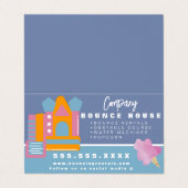 Opblaasbare Castle Jump House Bounce Party Rentals Visitekaartje (Buitenkant ongevouwen)