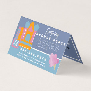 Opblaasbare Castle Jump House Bounce Party Rentals Visitekaartje