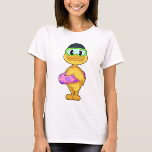 Opblaasbare eend Zwemmen Float Zomer T-shirt
