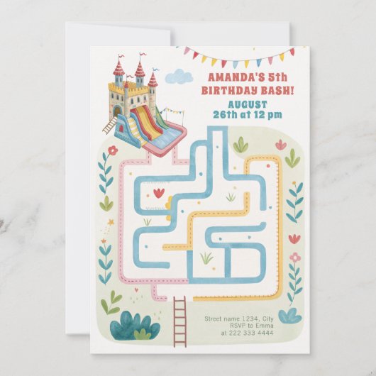 Opblaasbare feestverjaardag kaart (Voorkant)