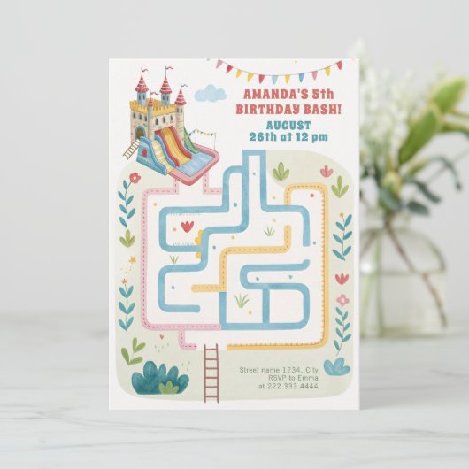 Opblaasbare feestverjaardag kaart (Staand voorkant)