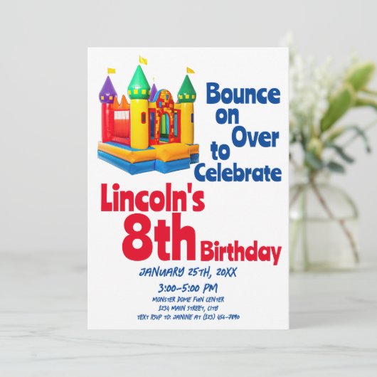 Opblaasbare kinderen van Birthday Kaart (Staand voorkant)